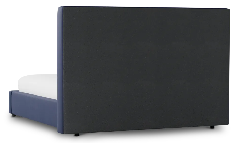 Grayton Joya Dark Blue 54" Upholstered Platform Bed