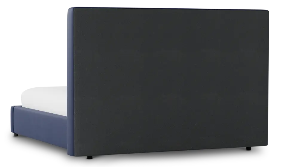 Grayton Joya Dark Blue 54" Upholstered Platform Bed Grayton Joya Dark Blue 54" Upholstered Platform Bed