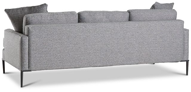 Morgan Dark Gray Fabric Sofa With Metal Legs