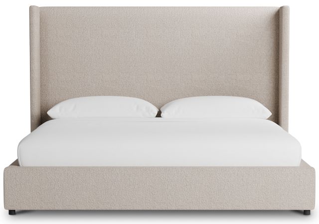 Captiva Elite Taupe 60" Upholstered Shelter Bed