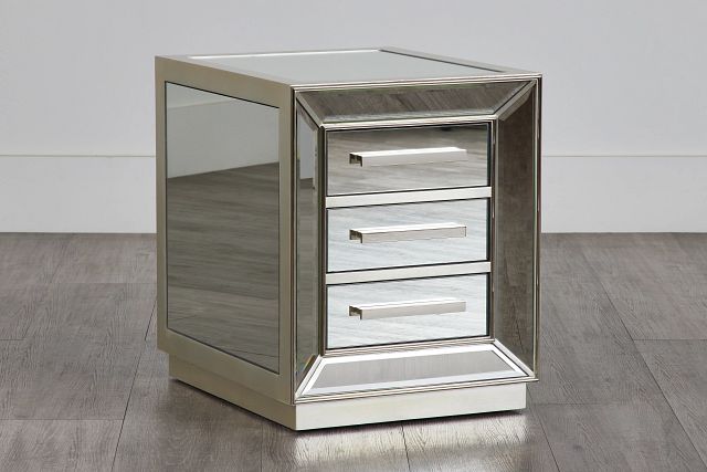 Monroe Mirrored Storage End Table (0)