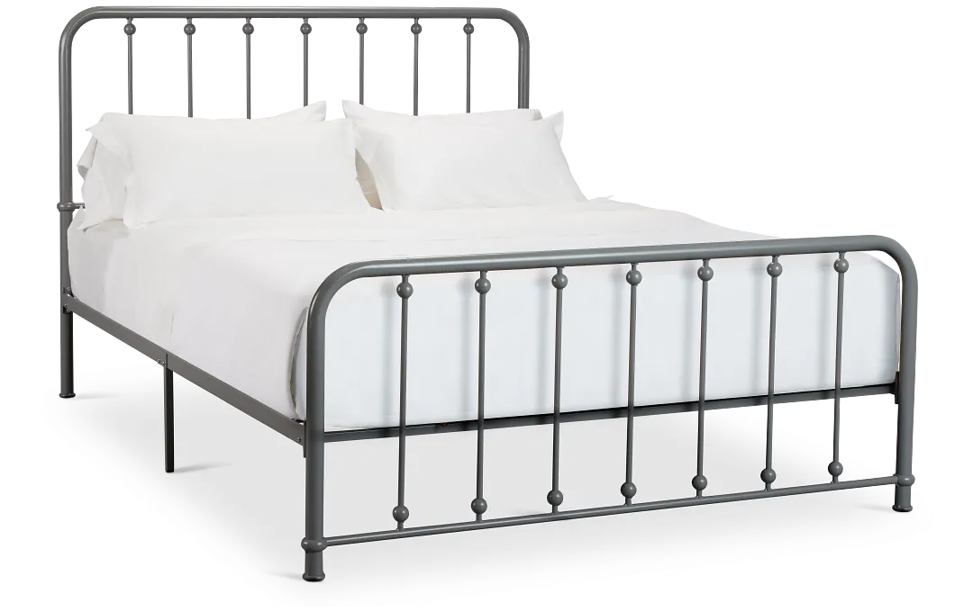 Rory Gray Metal Panel Bed