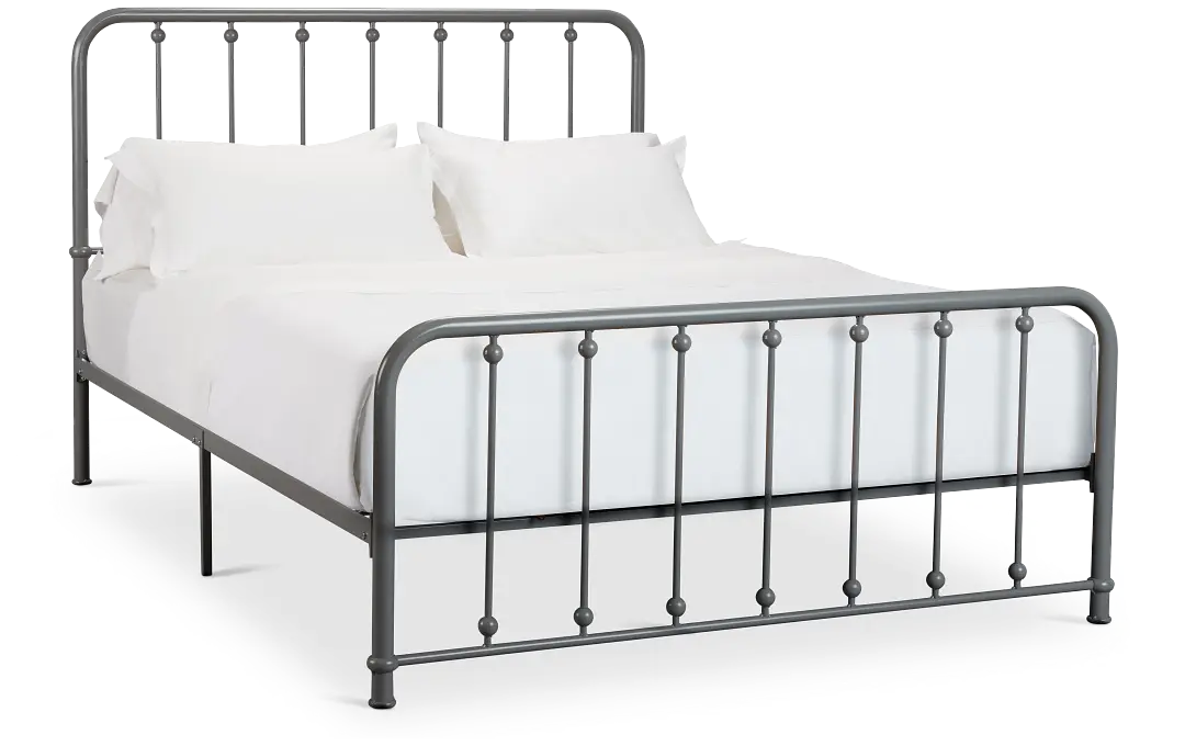 Rory Gray Metal Panel Bed Rory Gray Metal Panel Bed