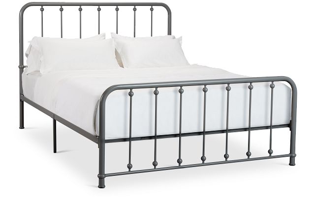 Rory Gray Metal Panel Bed (1)