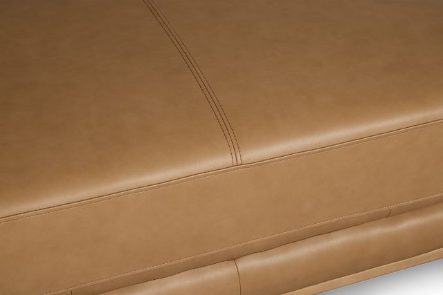 Tessa Light Brown Leather Ottoman