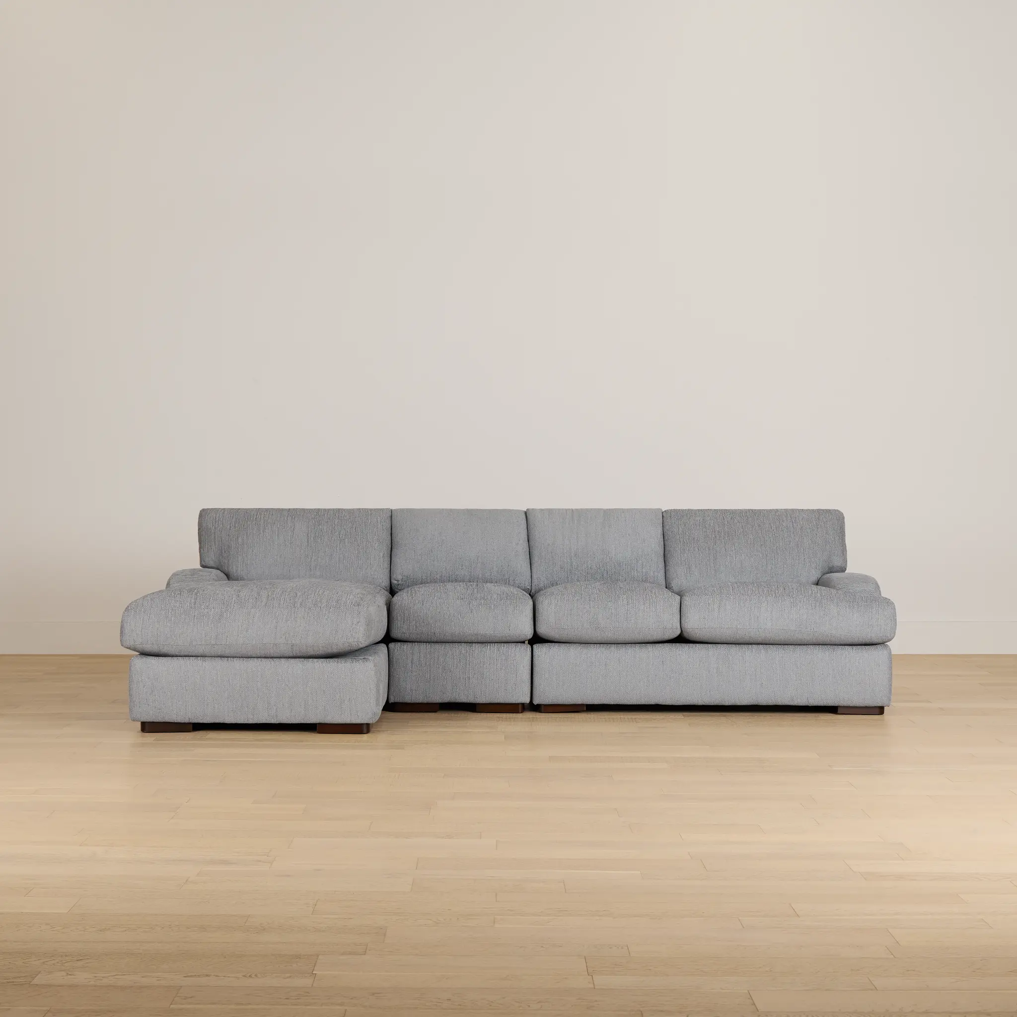 Alpha Light Gray Fabric Small Left Chaise Sectional Alpha Light Gray Fabric Small Left Chaise Sectional