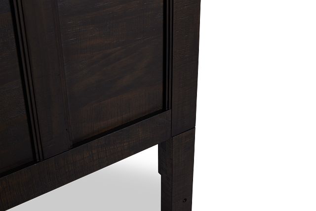Heron Cove Dark Tone Panel Headboard With Lights