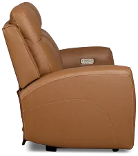 Belmont Medium Brown Lthr/vinyl Power Reclining Sofa