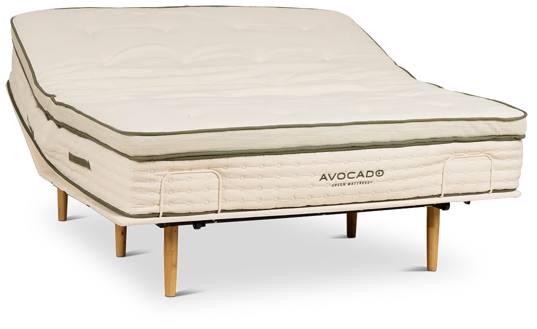 Avocado Green Plush Eco Plus Adjustable Base Mattress Set