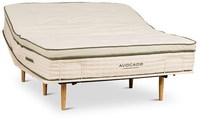 Avocado Green Plush Eco Plus Adjustable Base Mattress Set