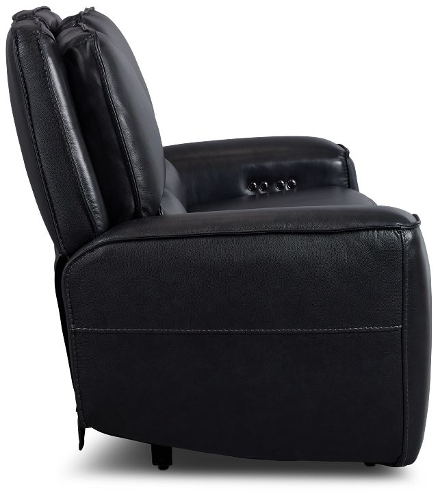 Miles Black Lthr/vinyl Power Reclining Sofa