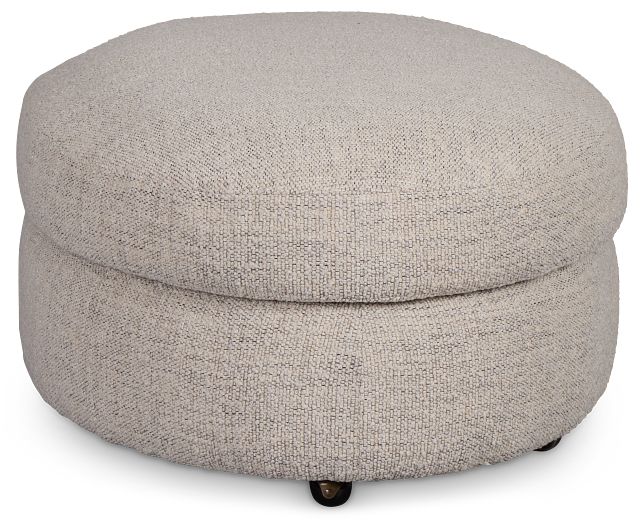 Kaya Gray Castored Cocktail Ottoman