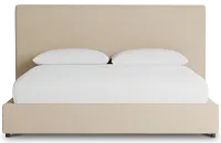 Grayton Peyton Beige 54" Upholstered Platform Bed
