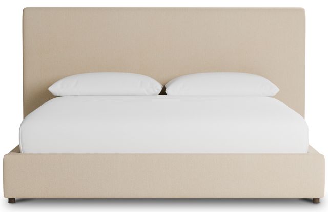 Grayton Peyton Beige 54" Upholstered Platform Bed