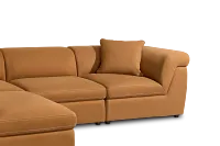 Aria Medium Brown Micro Immersive 4-piece Modular Sectional W/2 Speakers