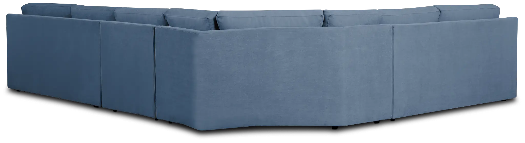 Hudson Blue Fabric Medium 2-arm Wedge Sectional Hudson Blue Fabric Medium 2-arm Wedge Sectional