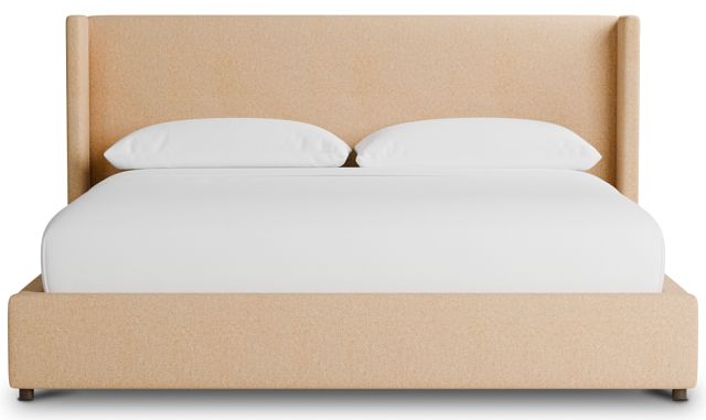 Captiva Merino Taupe 48" Upholstered Shelter Bed