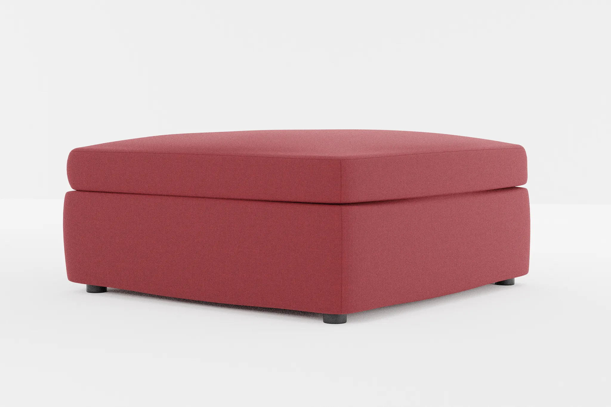 Destin Haven Red Fabric Cocktail Ottoman