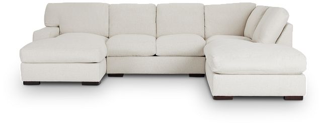 Veronica White Down Small Right Bumper Sectional