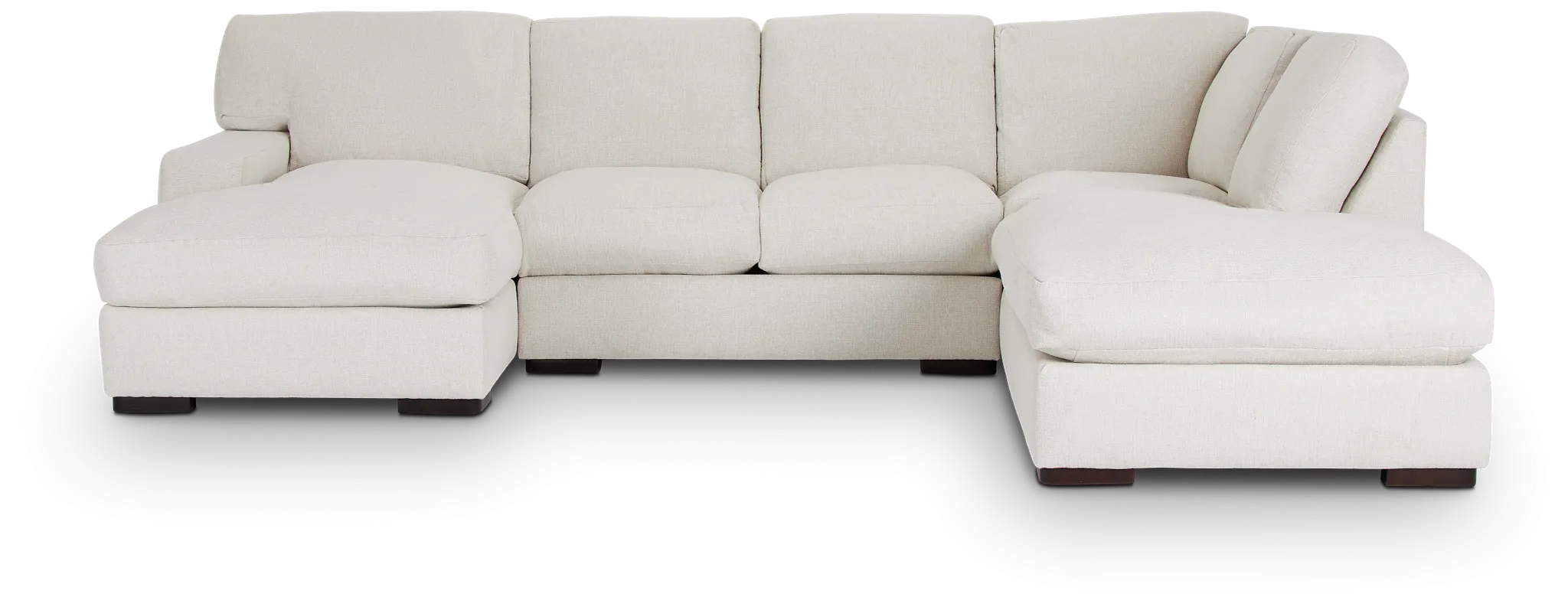 Veronica White Down Small Right Bumper Sectional