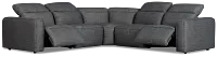 Ryland Dark Gray Fabric Small Two-arm Power Reclining Sectional