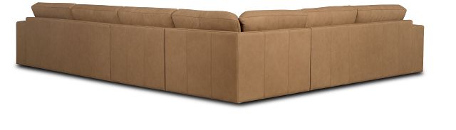 Kellan Light Brown Leather Medium Two-arm Sectional