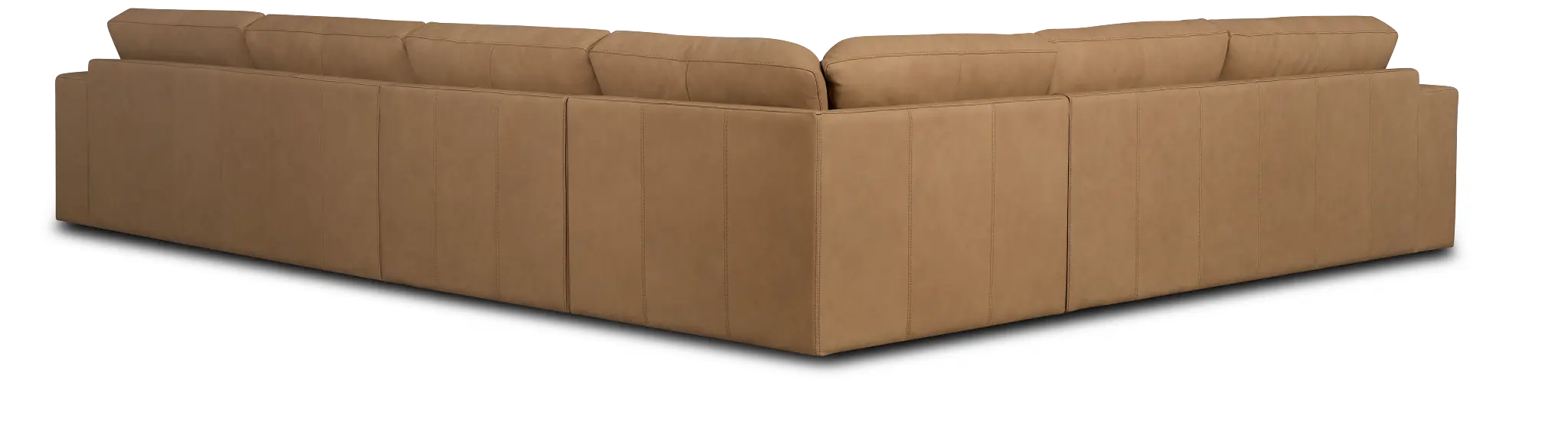 Kellan Light Brown Leather Medium Two-arm Sectional Kellan Light Brown Leather Medium Two-arm Sectional