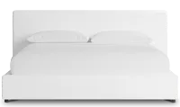 Grayton Peyton White 44" Upholstered Platform Bed