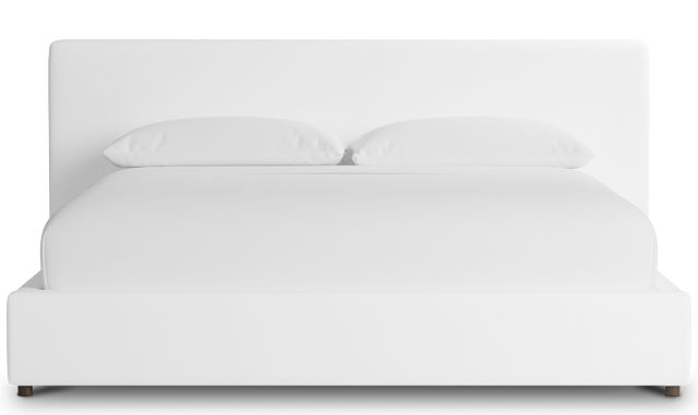 Grayton Peyton White 44" Upholstered Platform Bed