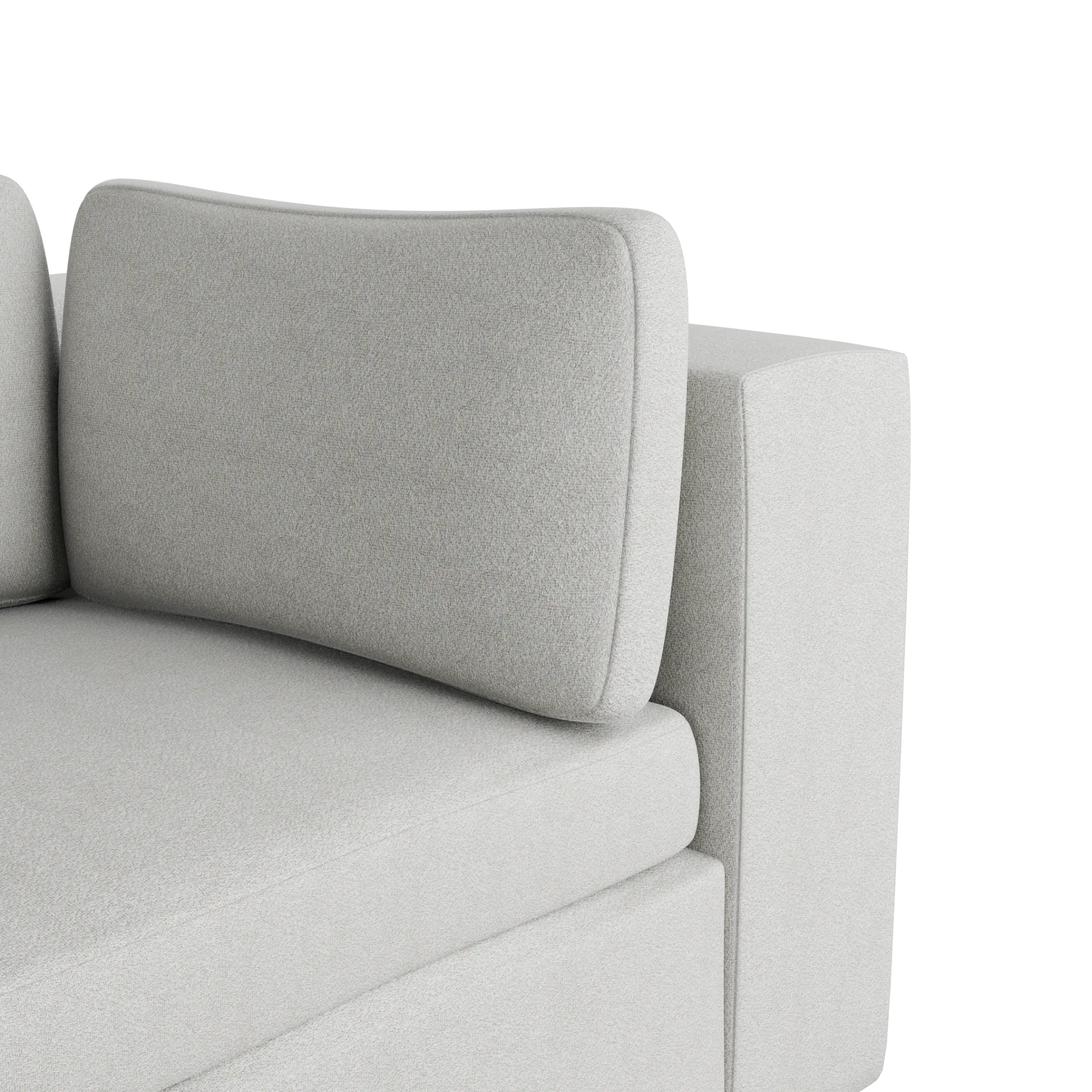 Destin Sutton Gray Fabric 3 Piece Modular Sofa