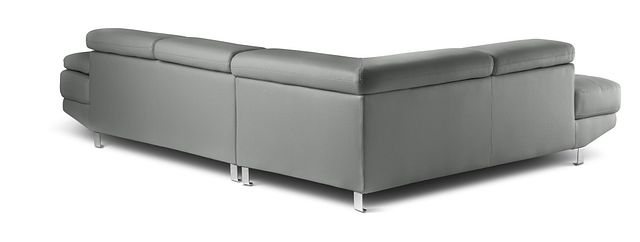 Zane Dark Gray Micro Left Chaise Sectional