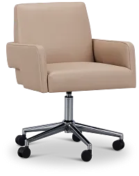 Skye Beige Swivel Desk Chair
