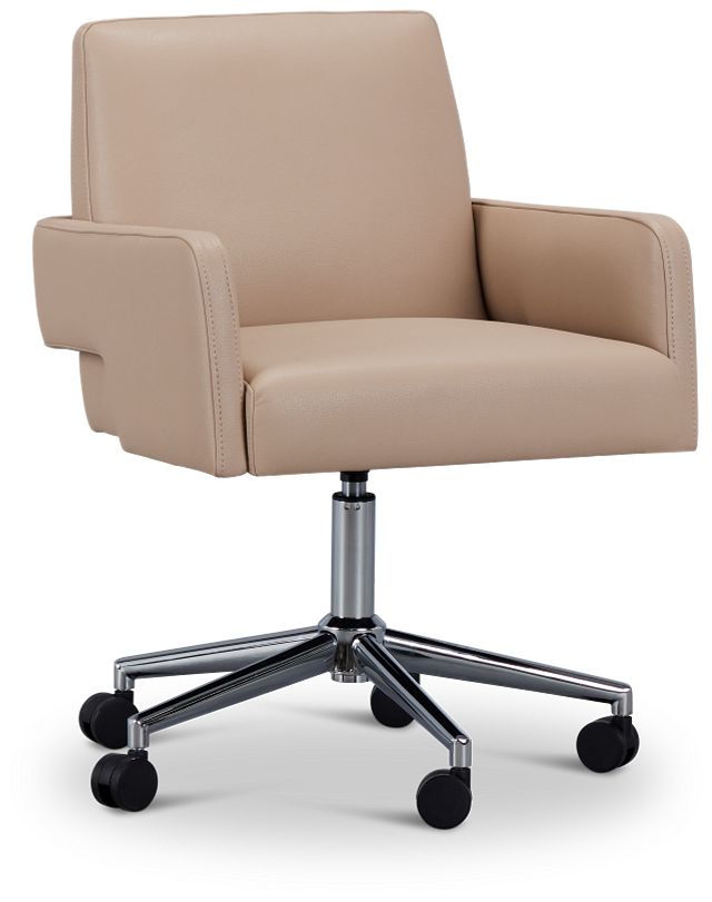 Skye Beige Swivel Desk Chair