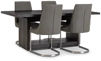 Madden Dark Tone Table & 4 Upholstered Chairs