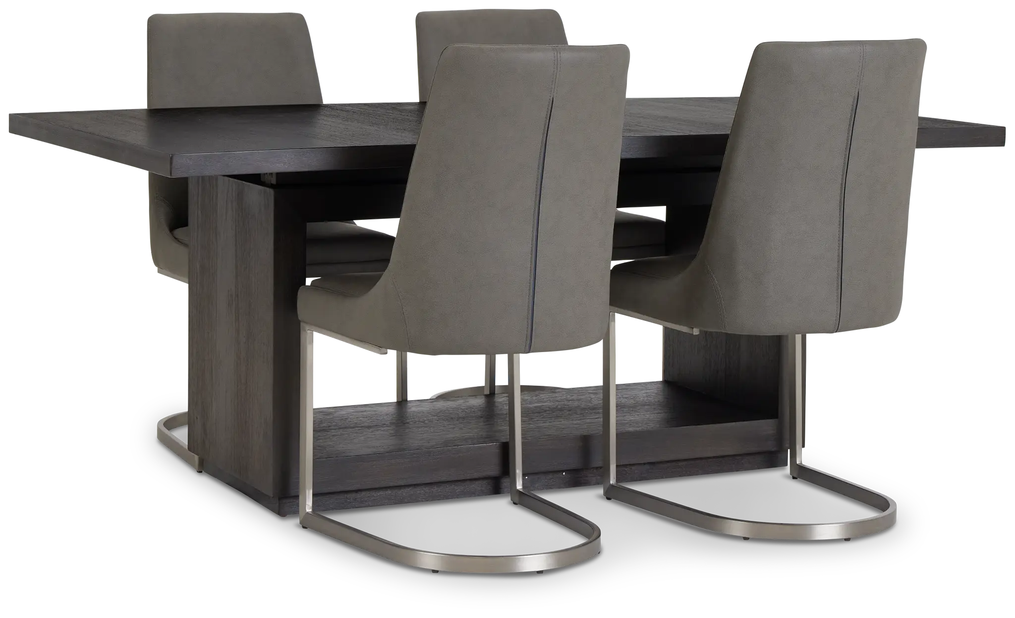Madden Dark Tone Table & 4 Upholstered Chairs Madden Dark Tone Table & 4 Upholstered Chairs