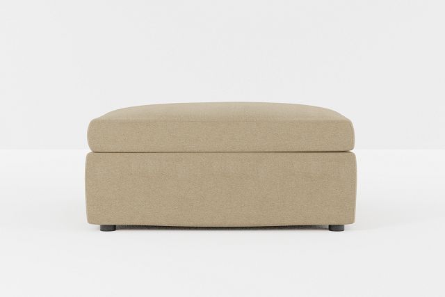 Destin Elite Taupe Fabric Cocktail Ottoman