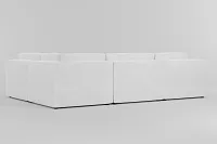 Destin Peyton White Fabric 6-piece Pit Sectional