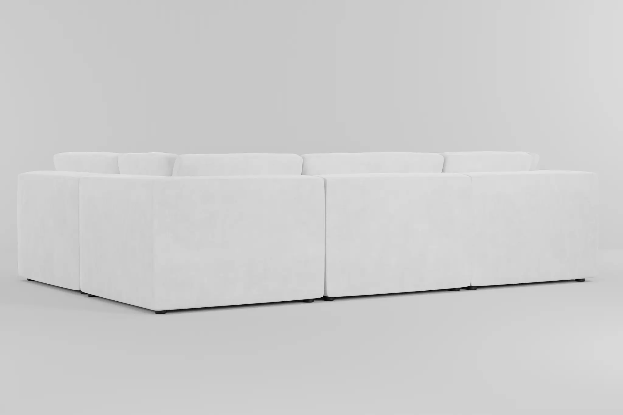 Destin Peyton White Fabric 6-piece Pit Sectional Destin Peyton White Fabric 6-piece Pit Sectional