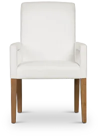 Provo White Upholstered Arm Chair