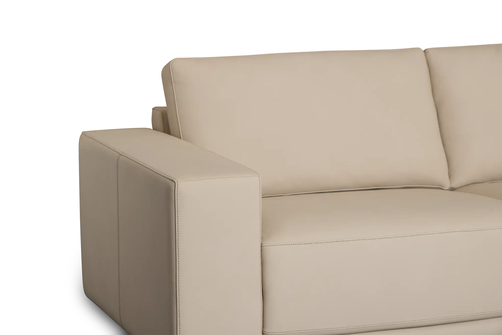 Kellan Ivory Leather Large Two-arm Sectional Kellan Ivory Leather Large Two-arm Sectional