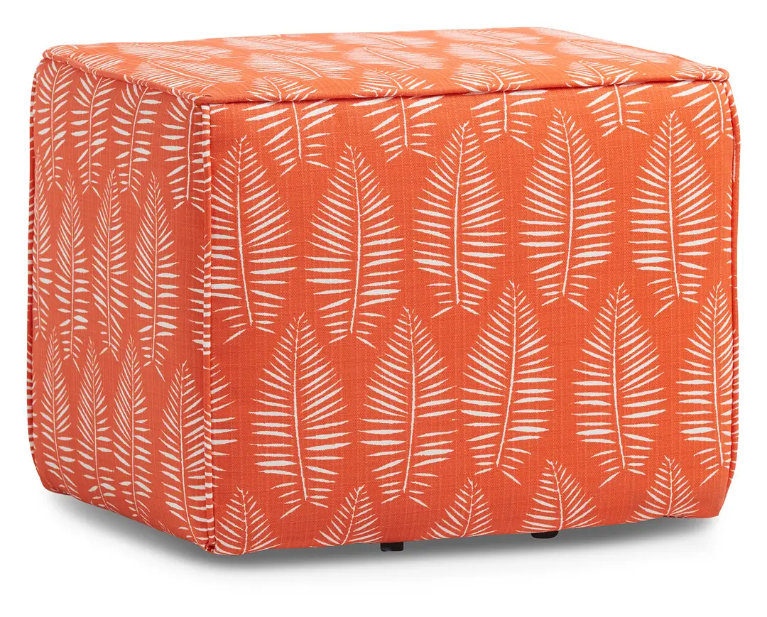 Breeze Orange Fabric Indoor/outdoor Accent Ottoman Breeze Orange Fabric Indoor/outdoor Accent Ottoman