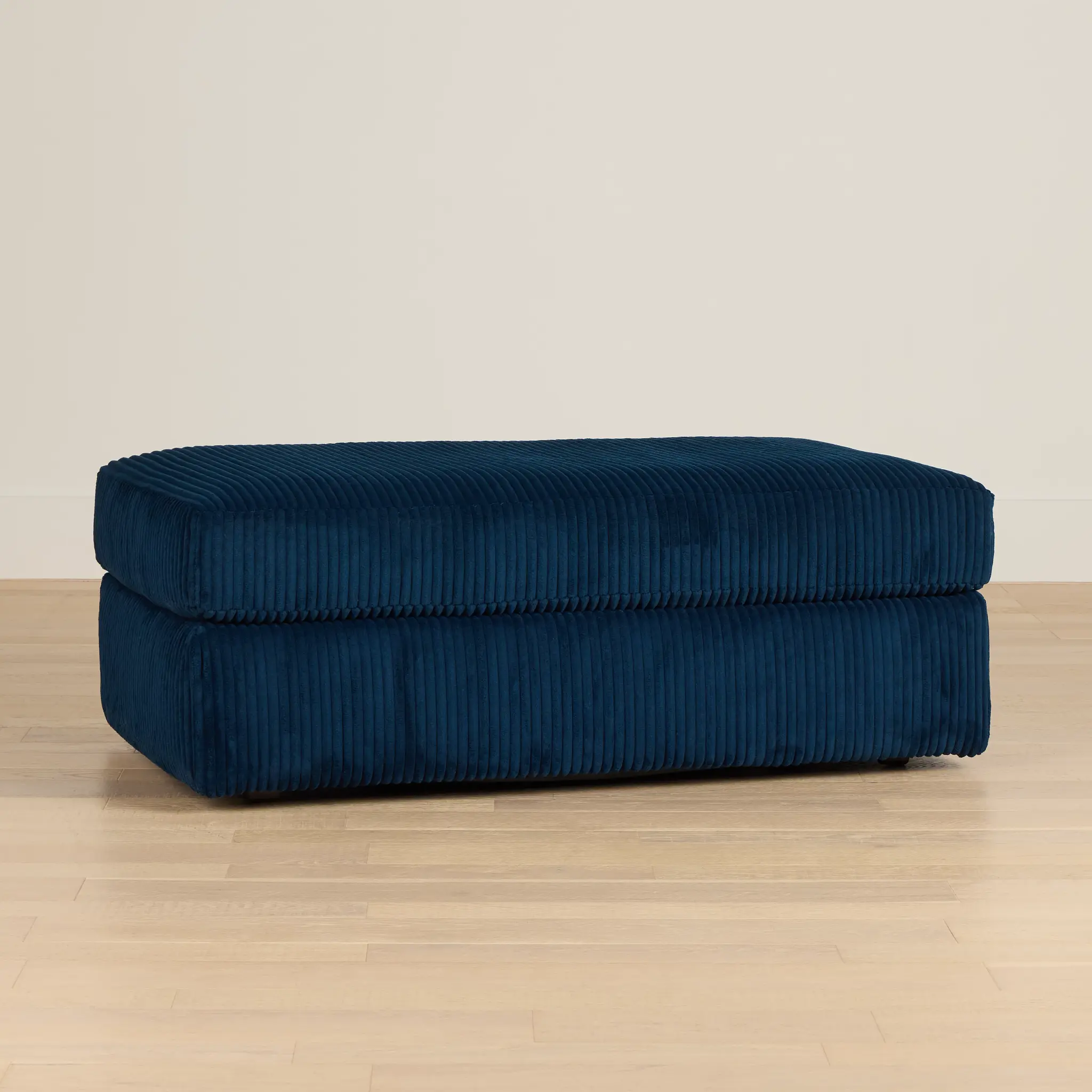Charlie Dark Blue Fabric Ottoman Charlie Dark Blue Fabric Ottoman
