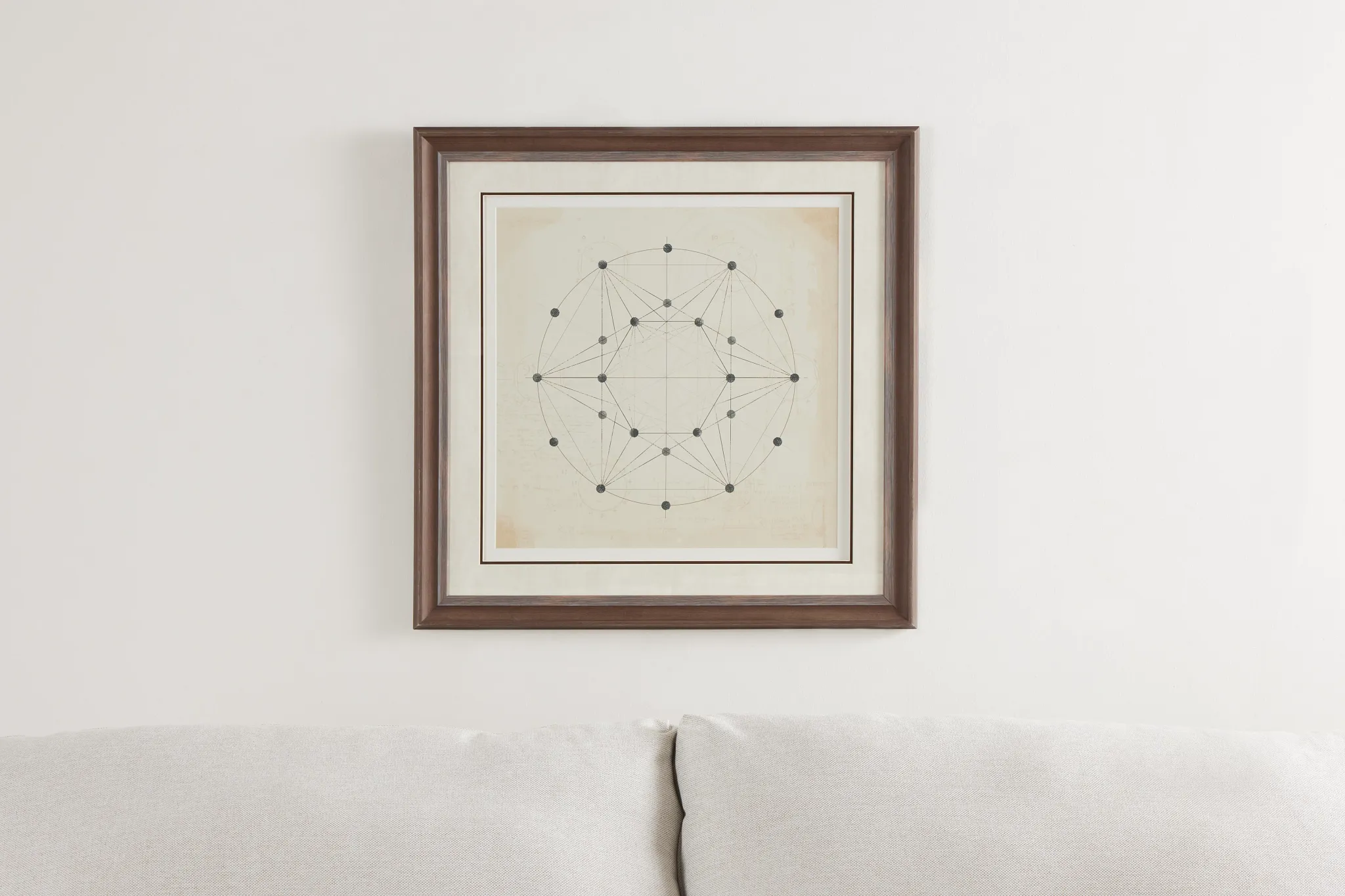 Ring Beige Framed Wall Art