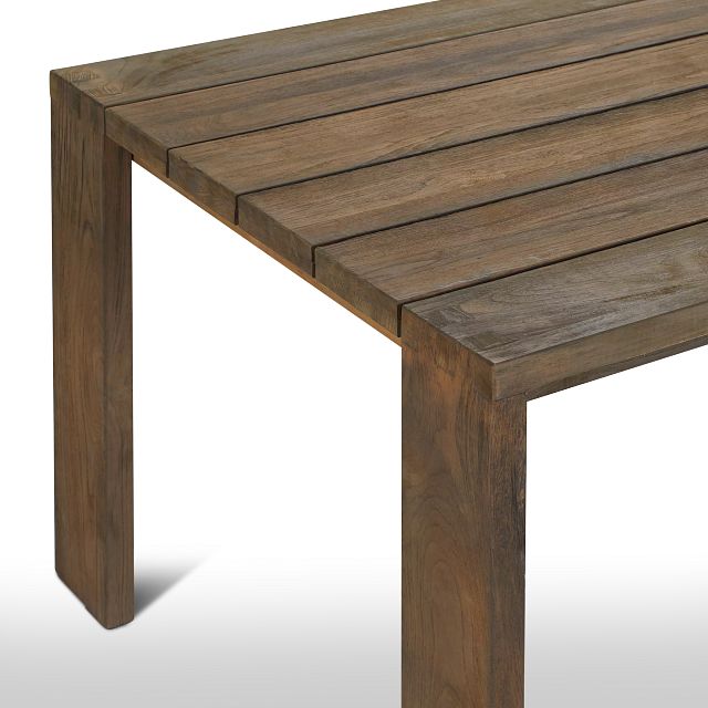 Linear 70" Teak Table & 4 Sling Side Chairs