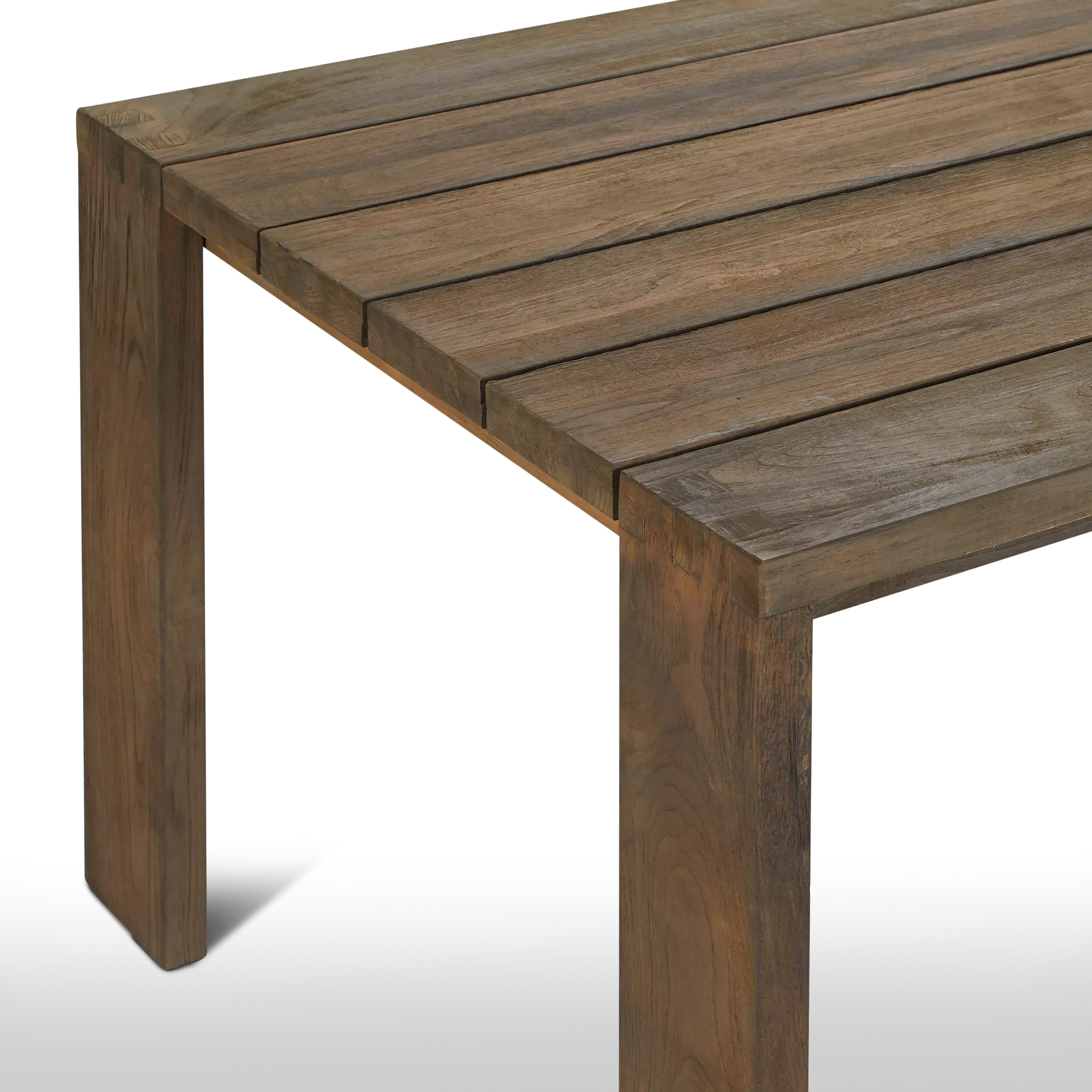 Linear 70" Teak Table & 4 Sling Side Chairs