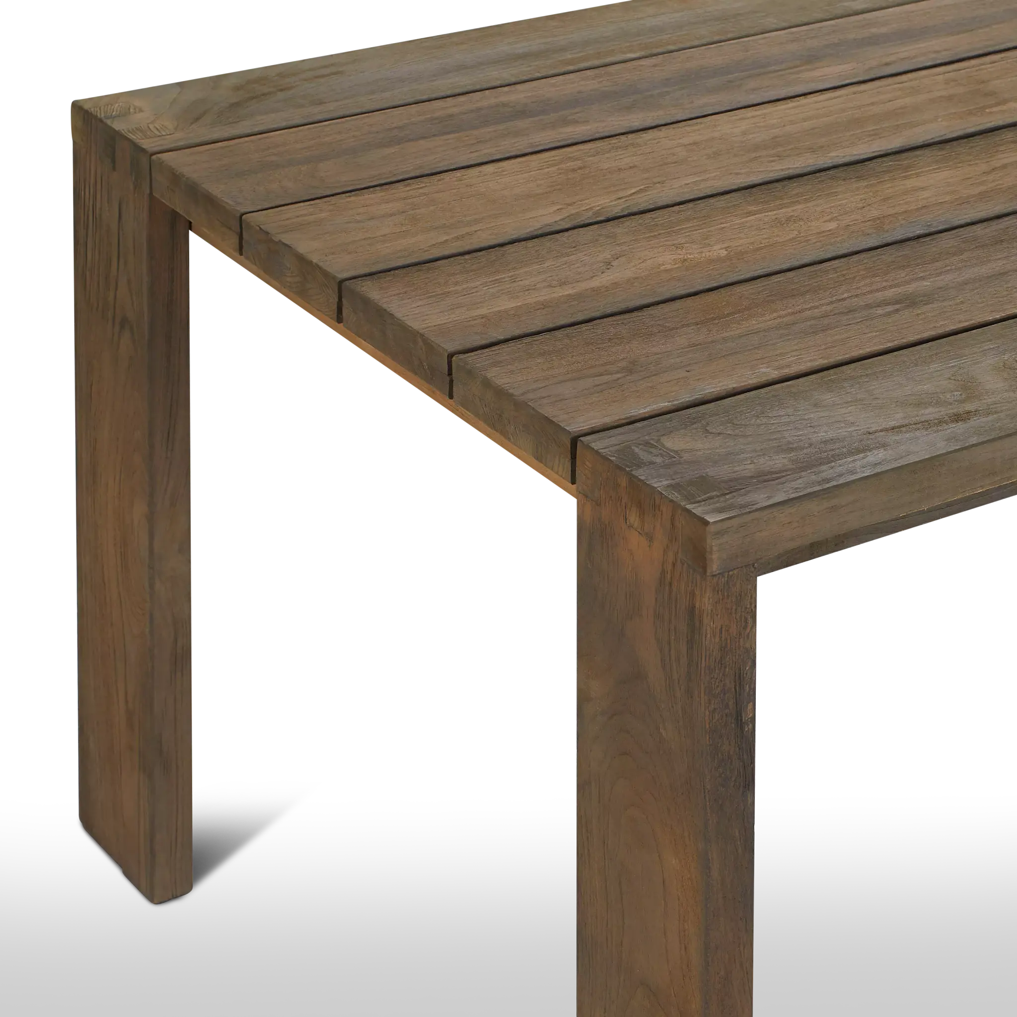 Linear 70" Teak Table & 4 Sling Side Chairs Linear 70" Teak Table & 4 Sling Side Chairs