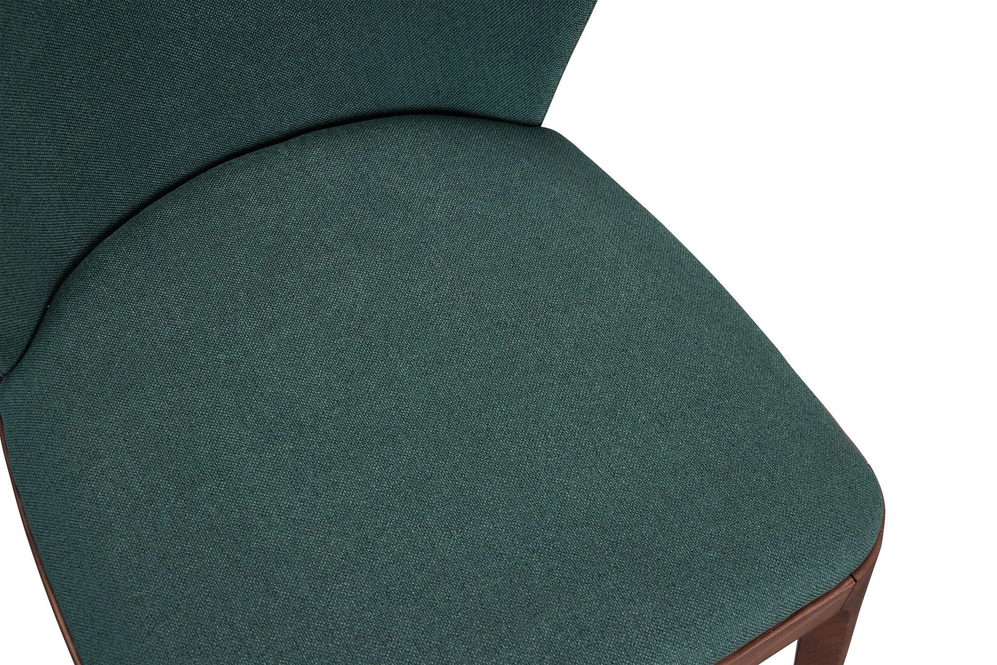 Nomad Dark Green Upholstered Side Chair With Mid Tone Legs