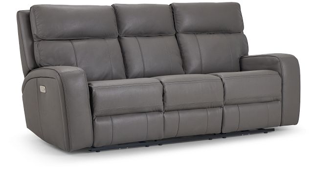 Rhett Gray Micro Power Reclining Sofa