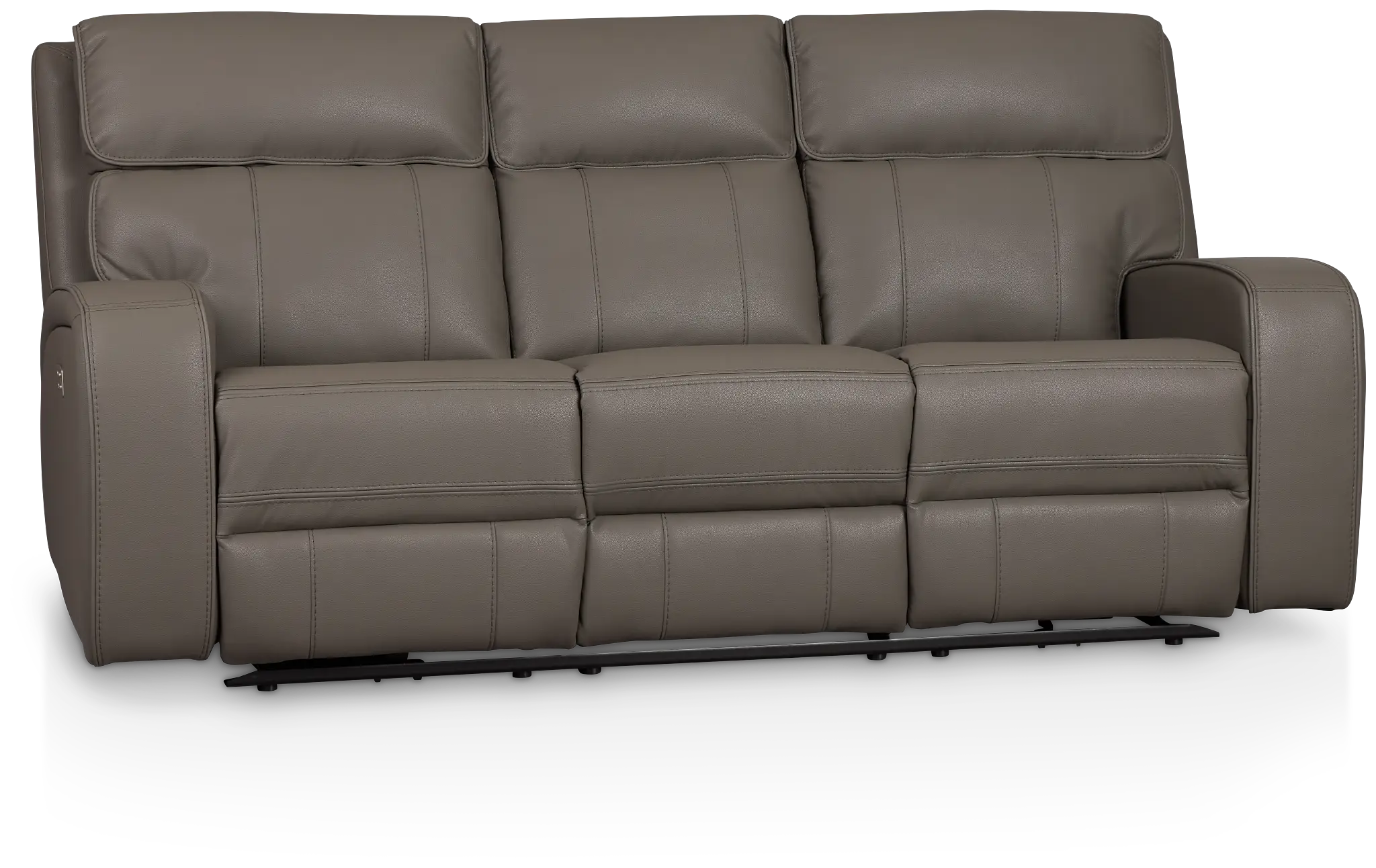 Rhett Gray Micro Power Reclining Sofa Rhett Gray Micro Power Reclining Sofa