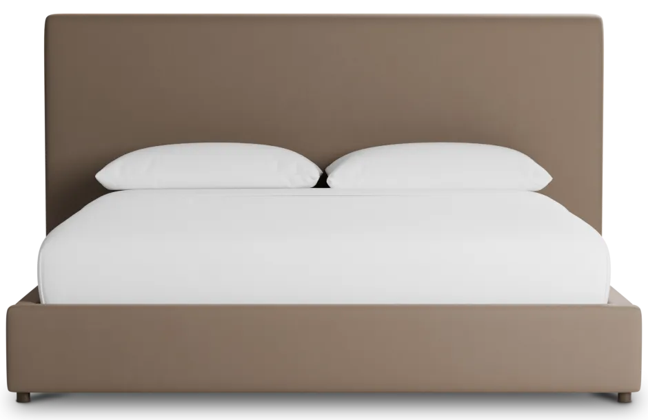 Grayton Joya Beige 54" Upholstered Platform Bed